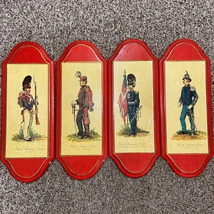 Vintage italienische königliche piemontesische Armee Militär Soldat Uniformen Wandtafeln 4 - Bild 1 von 11