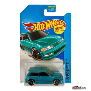 🎌🎌Hot Wheels 1990 Honda Civic EF HW CITY 30/250 verde azulado H28🎌🎌 - Imagen 1 de 6