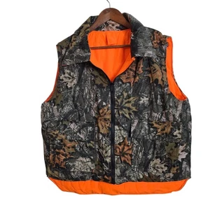 Northwest Territory Mens Reversible Hunting Vest Camouflage Large Orange L - Picture 1 of 11