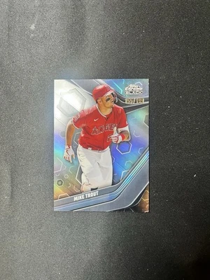 2023 topps chrome black baseball Mike Trout /199 Los Angeles Angels Refractor SP - Image 1 of 2