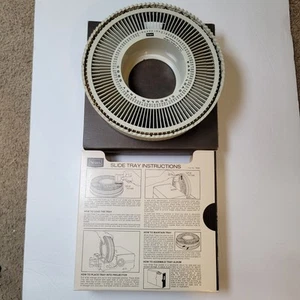 Sears Vintage Easi-Load Circular Slide Tray Carousel Holds 100 2x2 Slides - Picture 1 of 5
