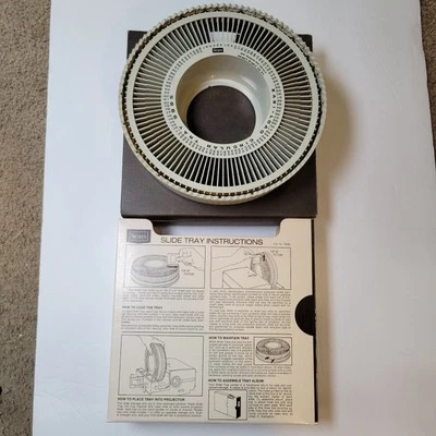 Sears Vintage Easi-Load Circular Slide Tray Carousel Holds 100 2x2 Slides  - Image 1 of 4