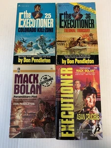 Lot of 4  The Executioner Mack Bolan Don Pendleton Softcover Books - Picture 1 of 6