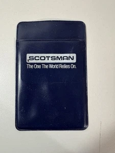 Vtg Pen Pocket Protector Blue Vinyl Scotsman One World Relies On - Picture 1 of 5