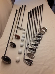 CALLAWAY DRIVER & 3 WOOD; TAYLOR MAID 5 WOOD; MACGREGOR IRONS; PUTTER; MEN R/H - Picture 1 of 11