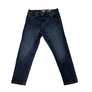 Boys Wrangler Regular Taper Jeans - 5TEHWDN - Size 10 Husky - Adjustable Waist - Picture 1 of 9