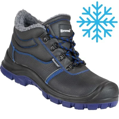 Arbeitsschuhe Winterschuhe Sicherheitsschuhe Leder S3 Winterstiefel gefüttert - Bild 1 von 4