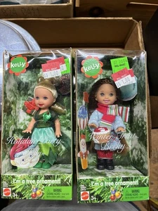 Juego de 2 2004 Holiday Party Kelly Club Winter Treat Becky Navidad Muñeca Barbie - Imagen 1 de 1