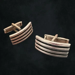 Vintage 🖤 SIGNED 🖤 Sterling 925 PLATA TAXCO Mexico Alpaca CUFFLINKS Native SW - Picture 1 of 19