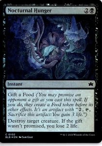 MTG Bloomburrow Foil Nocturnal Hunger 102 BLB C NM Scan - Picture 1 of 2