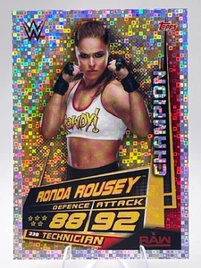 Ronda Rousey 2019 Topps WWE Slam Attax Universe INDIA Foil Variation SP #338 - Picture 1 of 2