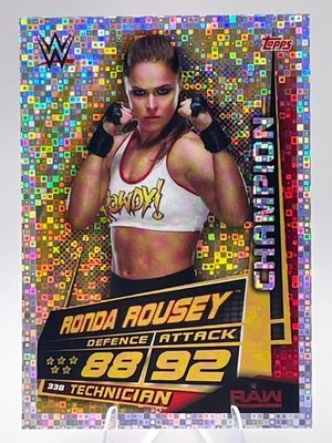 Ronda Rousey 2019 Topps WWE Slam Attax Universe INDIA Foil Variation SP #338 - Image 1 of 2