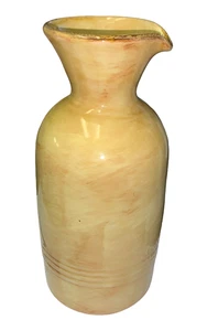 Italian Terracotta Lotti Pitcher Vase Honey Glaze Tuscany 8.5" Rustic Decor - Picture 1 of 9