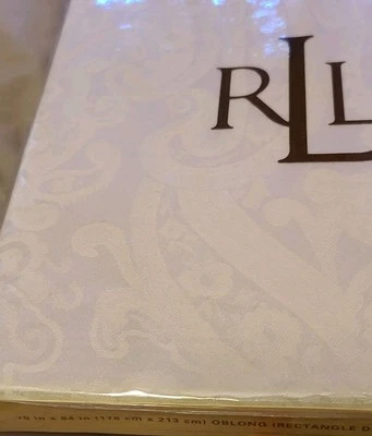 NEW Ralph Lauren Paisley Parchment 70 x 84 Tablecloth Oblong Rectangular - Image 1 of 4