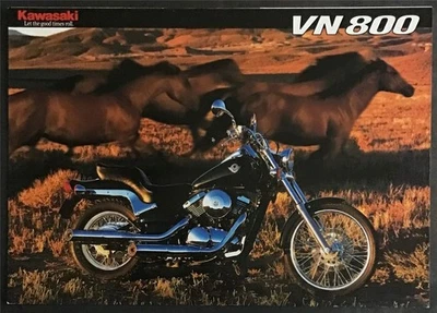 KAWASAKI VN 800 MOTORCYCLE Sales Brochure c1995 #99949-1021 ALL-E IV-XI - Image 1 of 3