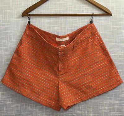 NWOT Ann Taylor Loft Shorts Tailored Orange Linen Southwest Summer Chic size 4 - Image 1 of 4