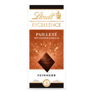 Lindt Excellence Pailleté mit feinem Gebäck Tafel 100g - Bild 1 von 1