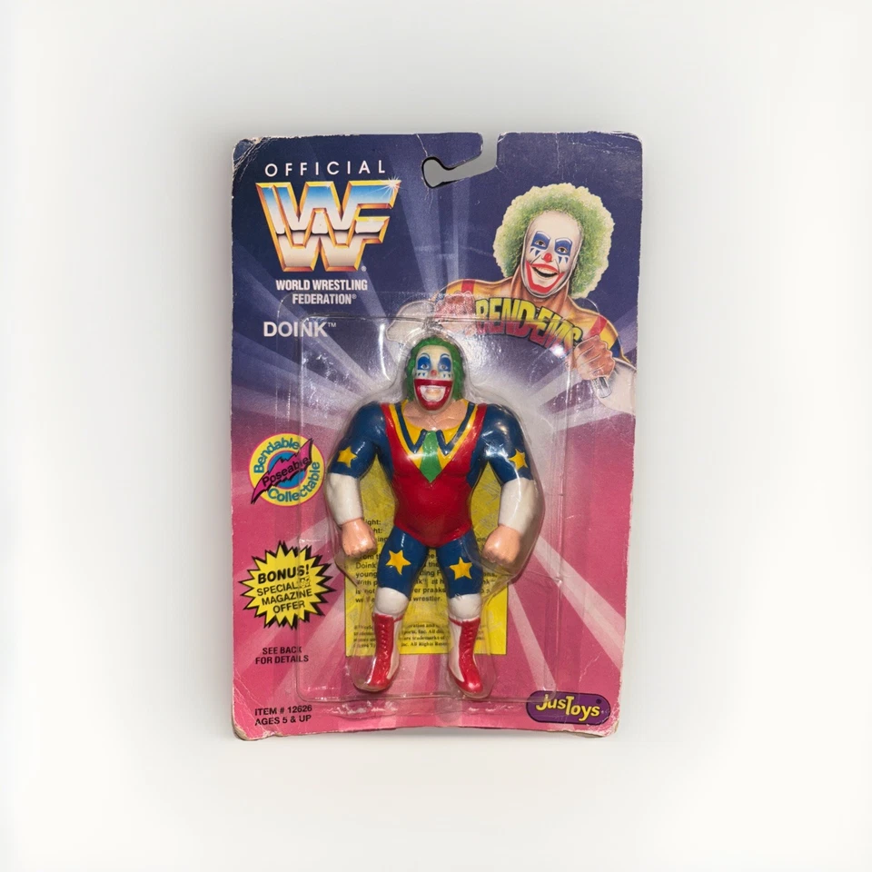 WWF Justoys Bendems Doink The Clown Series 1 WWE Bendies 1994