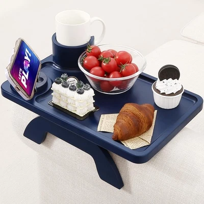 Sofá Portavasos Bandeja Sofá Grande Apoyabrazos Mesa con Giratorio Intercambiable Taza Ho... Foto 1 de 4