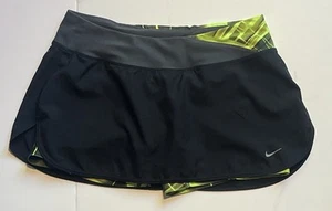 Nike Running Skort Women's Medium Black Neon Yellow - Picture 1 of 5