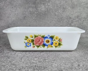 Vintage Pyrex Rectangular Loaf Dish Cottage Garden Pattern 1982 Vgc - Picture 1 of 4
