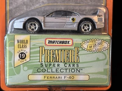 Matchbox PREMIERE FERRARI F-40 LTD ED Super Cars Collection 1997   1 of 25,000 - Image 1 of 4