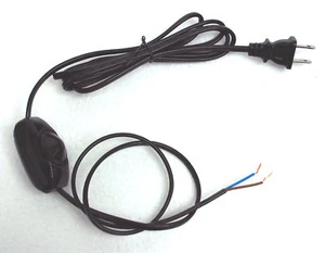 1 Stück Lampe Licht Dimmer DC-310 AC110V Ein/Aus 250W Schwarz Kaltgeräte 2P Stecker Taiwan - Bild 1 von 8