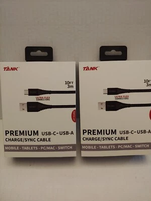 USB-C Fast Charging Cable - Type C Quick Charge, 2 Pack 10ft - Image 1 of 4