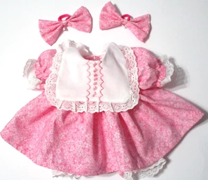 Cabbage Patch Doll Clothes: Fit 16" Doll:Pink/Flowers ...Dress Set: 4Pc - Picture 1 of 1