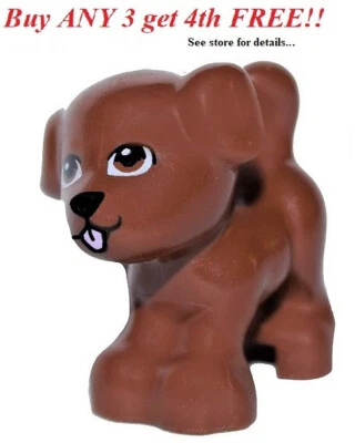 ☀️NUEVO LEGO Minifigura Minifigura Minifigura Animal Mascota Perro Cachorro De pie Foto 1 de 2