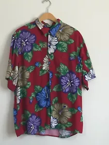 Vintage Reyn Löffel hawaiianisches traditionelles aufknöpfendes Hemd Herren Größe XL - Bild 1 von 6