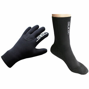 3MM Neoprene Wetsuit Gloves Socks Swimming Boots Diving Snorkeling Sports Adults