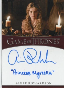 Game of Thrones Iron Anniversary S1 Auto Aimee Richardson as Myrcella Inscriptio - Picture 1 of 1