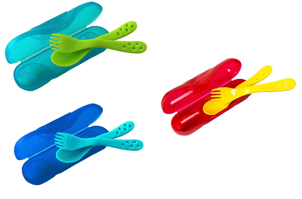MAM BABYARTIKEL Primamma Besteckbox mit Gabel und Löffel - farblich sortiert *NEU*