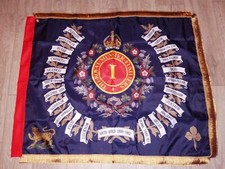 The Royal Munster Fusiliers 1st battalion Regimental colours flag.