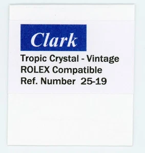Crystal Ref. # 25-19 Vintage style T 19 Tropic 19 crystal for Rolex "CLARK" - Picture 1 of 2