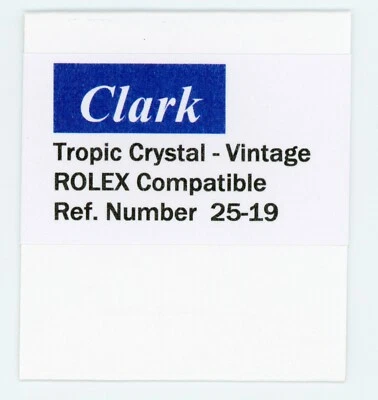 Crystal Ref. # 25-19 Vintage style T 19  Tropic 19 crystal for Rolex "CLARK"  - Image 1 of 2