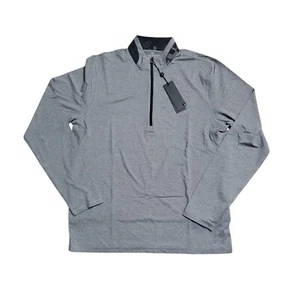 Pullover de golf Greyson Guide deportivo 1/4 cremallera gris jaspeado claro talla M para hombre nuevo con etiquetas - Imagen 1 de 11