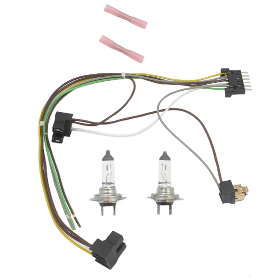 Arnés de cableado de faros y bombilla de faros H7 70W para izquierda/derecha Benz S55 S600 Foto 1 de 1