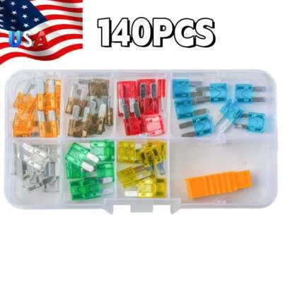140PCS ATR Micro2 Blade Fuses Assorted Kit Car 30A 25A 20A 15A 10A 7.5A 5A - Image 1 of 4