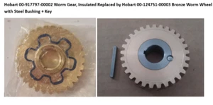 Hobart HL200 00-917797-00002 Engranaje, Repuesto Gusano 00-124751-00003 con Llave - Imagen 1 de 3