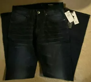 Pantalones de mezclilla para hombre Buffalo David Bitton Ash-X ajustados elásticos azul oscuro BPM12663X - Imagen 1 de 3