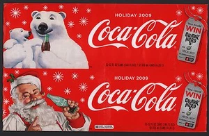 Coca Cola Cardboard 12-Pack Can Case - 2009 Santa Holiday Polar Bear Edition - Picture 1 of 2