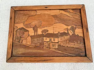 Marquetry Wooden Picture of Queens Arms, Rose Mount, Newburns Lane, Oxton Wirral - Picture 1 of 3