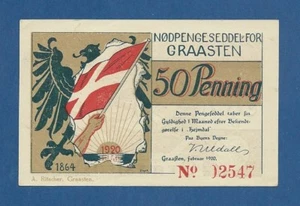 ALEMANIA // GERMANY -- NOTGELD -- GRAASTEN -- 50 PFENNIG ( 1920 ) -- aUNC . - Picture 1 of 2