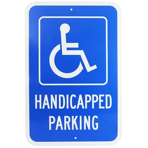 Large Handicap Parking Sign,Handicapped Sign,12x18"Engineer Grade Reflective ACM - Picture 1 of 10