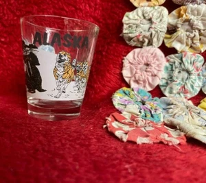 Alaska Shot Glass with Iditarod Polar Bear Walrus Designs - Picture 1 of 4