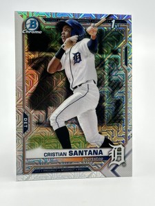 2021 Bowman Chrome Cristian Santana 1st Mojo Refractor Tigers #BCP-186