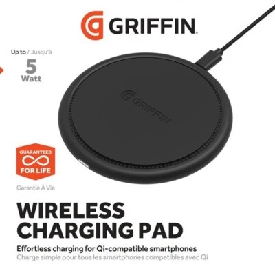 Almohadilla de carga inalámbrica Griffin 5 vatios - negra / GP-109-BLK Foto 1 de 3