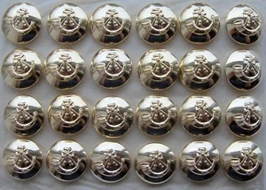 24x British Army:"LIGHT INFANTRY REGIMENT BUTTONS" (Unused, Large Size, 26mm) - Picture 1 of 1